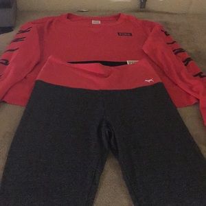 Two piece pink outfit